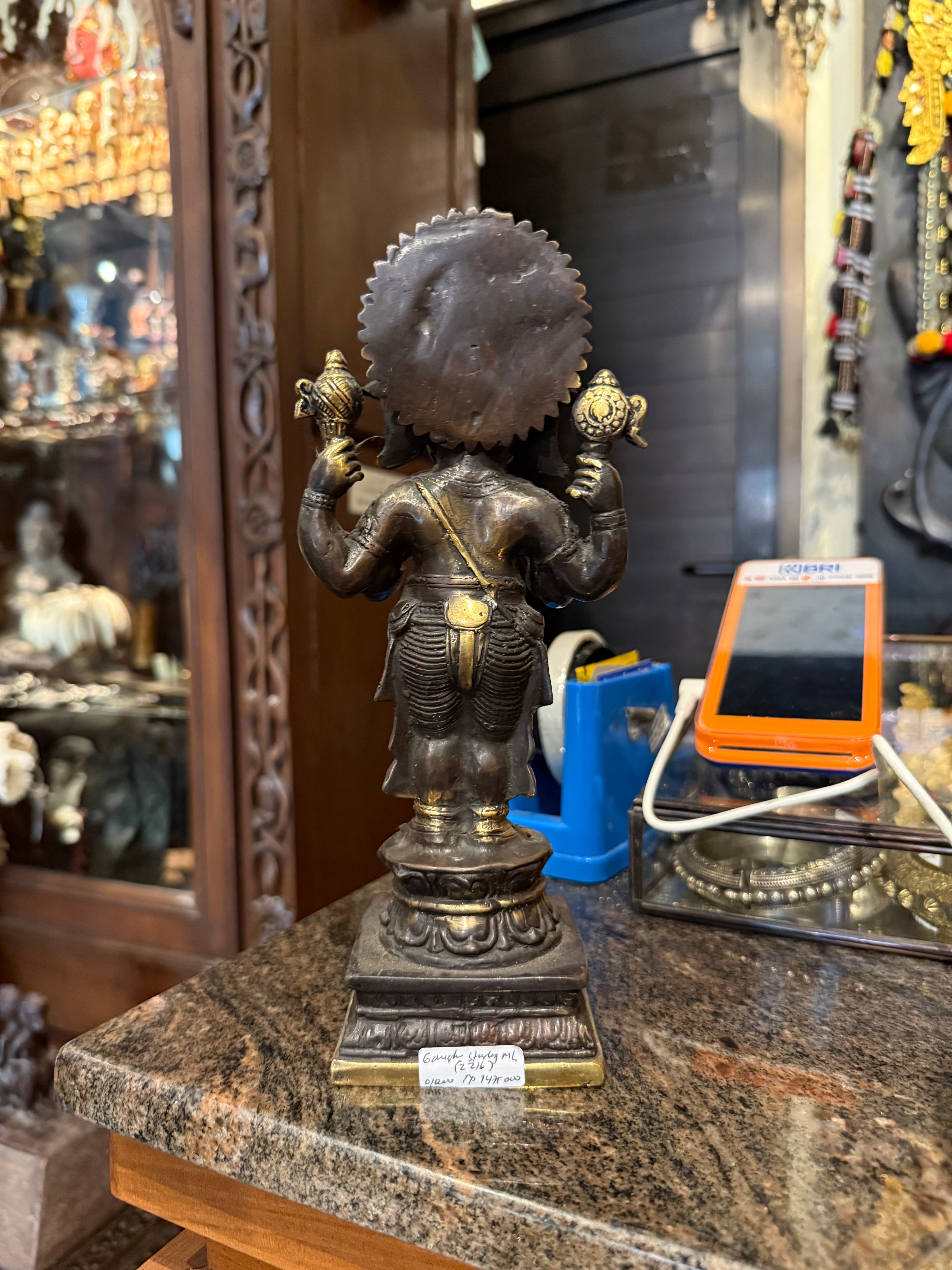 Ganesha Bali Statue, Hindu Home Decor - Indonesia Bronze Brass, Rare Stock